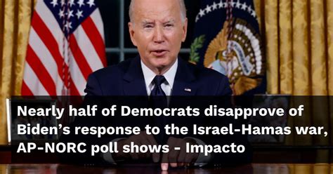Nearly half of Democrats disapprove of Biden’s response to the Israel-Hamas war, AP-NORC poll shows